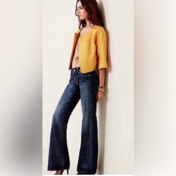 AG Adriano Goldschmied The Bell Bottom Jeans Flare Denim Low Rise Flattering - Picture 4 of 11